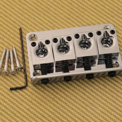 BB-8888-010 Chrome Large Saddle High-Mass 4-String Bass Bridge