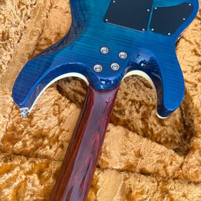 Suhr Modern Carve Top 2014 Reload Collection Flamed Blue Aqua Cocobolo Neck **Stunning!** image 11