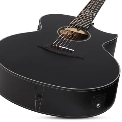 Schecter Regulo Caro-7 Acoustic Satin Black 7-String Acoustic-Electric Guitar B-Stock image 2