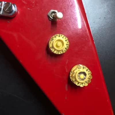 VINTAGE ANTARES FLYING V FOR PARTS & REPAIR 80s - RED image 7