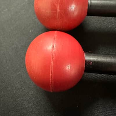 VINTAGE Promark Medium Rubber Mallets, Red, Flexible Plastic Shafts - MINT image 3