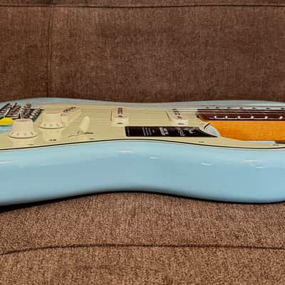 Fender Vintera III Early '60s Stratocaster with Fender Deluxe Gig Bag and Case Candy 2026 Model in Sonic Blue image 14
