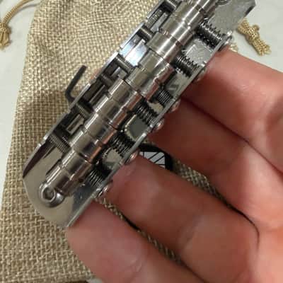 Offset UK 9.5” Stainless Steel with Nickel Plated Brass Saddles - Nickel Jazzmaster Jaguar Mustang image 2