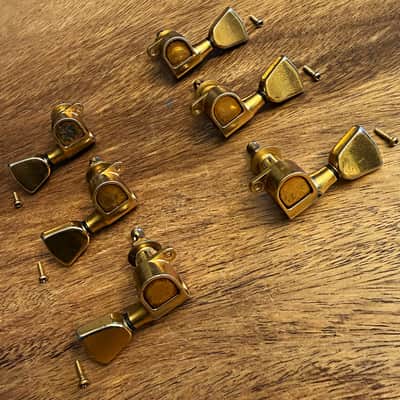 Vintage Gibson-branded Schaller M6 180 gold tuners - '78 original 3x3 set - Norlin Era Les Paul Custom image 1