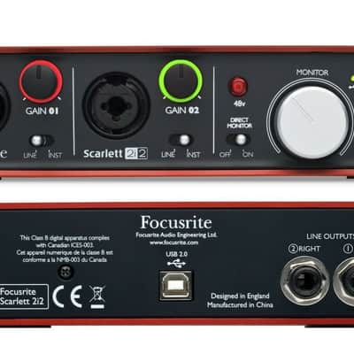 Focusrite Scarlett 2i2 (2x2 USB2 Audio Interface) image 2