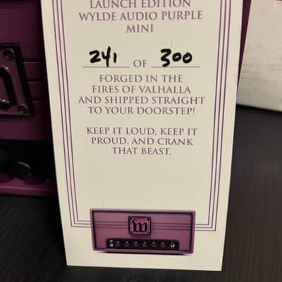 Wylde Audio 50W Mini Guitar Amplifier Zakk Sabbath Purple Limited Edition #241/300 image 4