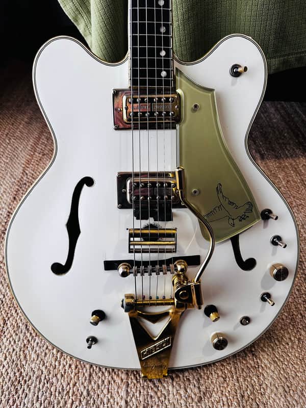 1972 Gretsch White Falcon Stereo 7595 Vintage Double Cutaway Guitar w/ Case Excellent Condition image 1