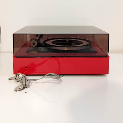 Dual 1209 Idler Drive Turntable - Serviced & Lubricated - Custom Red Plinth - w/ Shure M71 & Dual TVV46 Preamp image 17