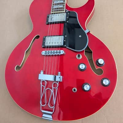 Revelation RT75 Hollow Body Electric Guitar Cherry Red Great Player image 2