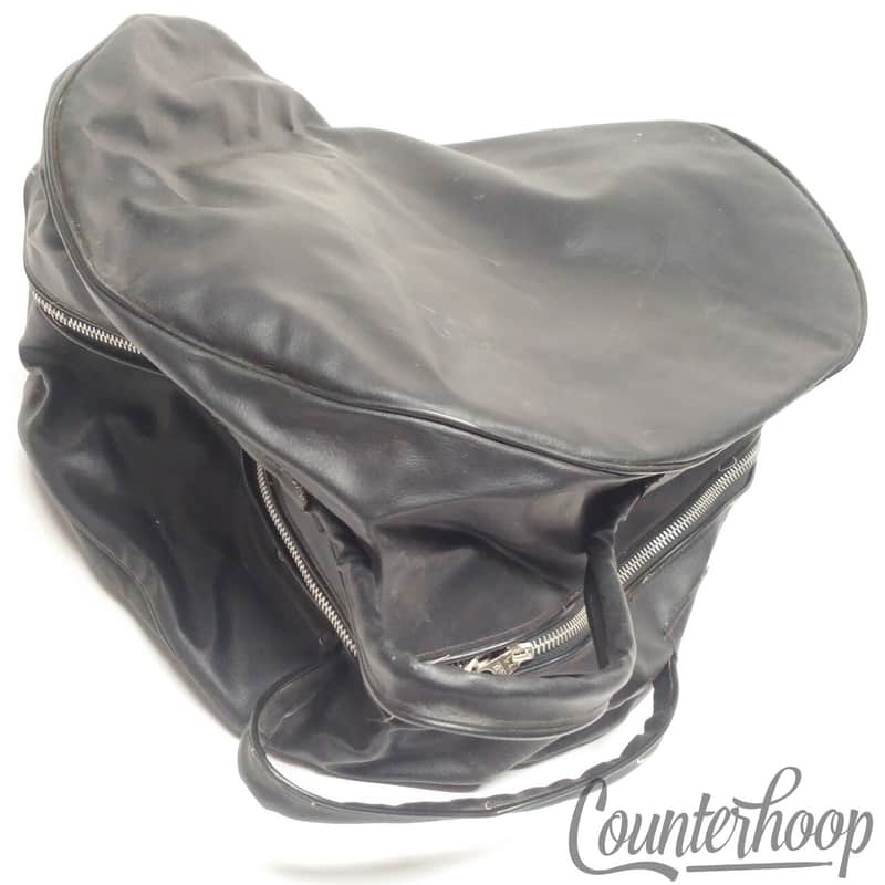 *Pearl Leather 8x12" Tom Drum Case/Bag Made In Japan Vintage 60s Soft Shell image 1