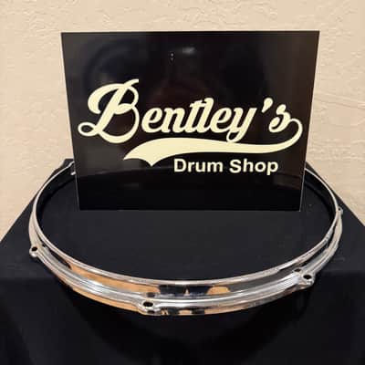Vintage 60's/70's Slingerland 15" 8-Hole COB Chrome-over-Brass Stick Saver Snare Side Hoop (Rm 4 Box 32) image 1