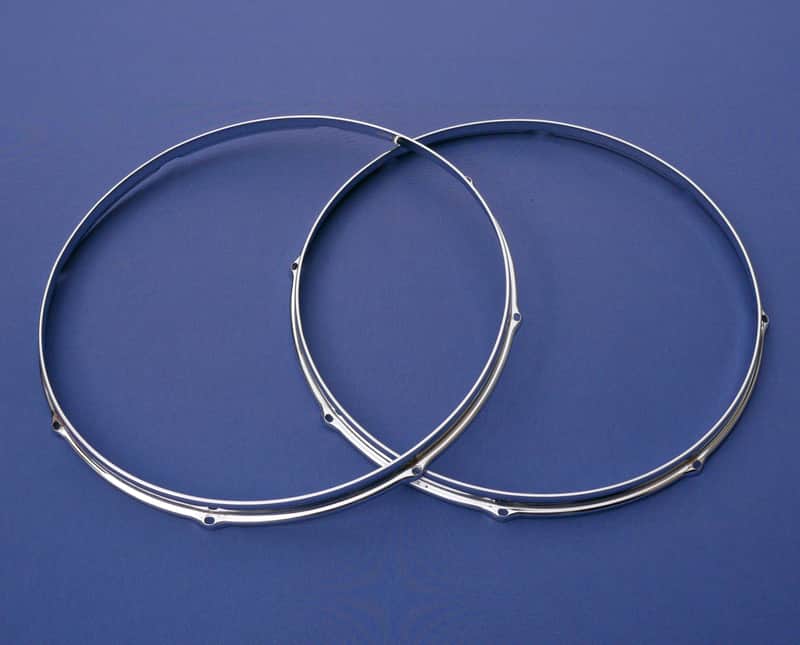 Slingerland Chrome Over Steel 18" Hoops 8 Holes Niles Vintage No.2 image 1