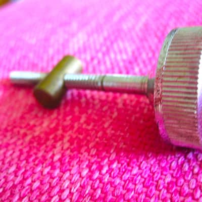 Slingerland Internal Damper Mute Muffler Knob Screw with Brass Nut - Vintage image 2