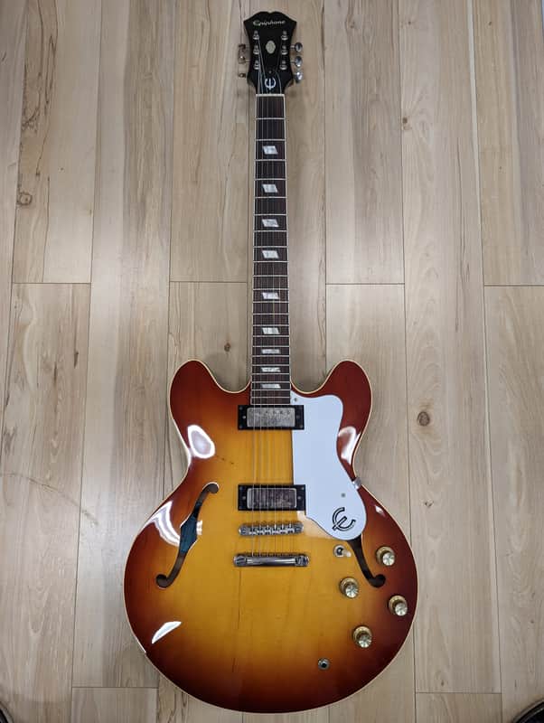 Epiphone Elitist 1966 Custom Riviera 2000 - Honey Burst | Reverb