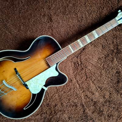 Very Rare Vintage 1950s Isana Jsana "Elvis Presley" Archtop Jazz Guitar Made In Germany image 2