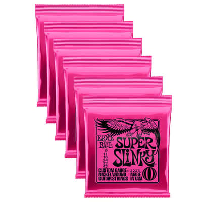 Ernie Ball Super Slinky Nickel Wound Electric Guitar Strings 9-42 Gauge (6PK)