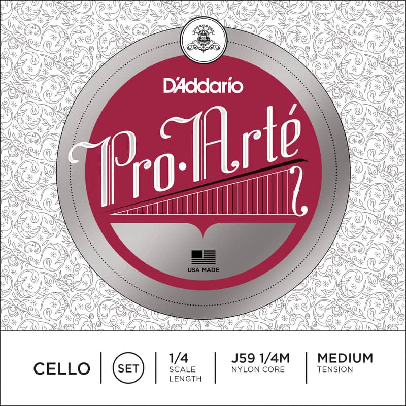 D'Addario J59 1/4M Pro-Arté 1/4 Cello Strings - Medium image 1