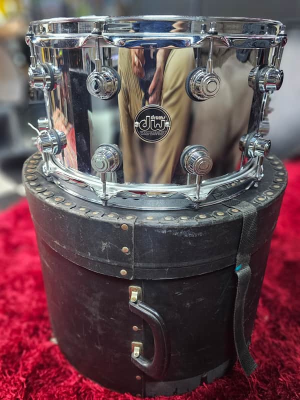 DW Performance Series 8x14" Steel Snare Drum 2010 - Present - Chrome Over Steel with Anvil Case