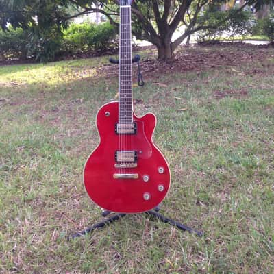 DeArmond M72 Bluesbird  2000-ish Cherry Flame Top Les Paul w/ Gold Tone Pups image 2