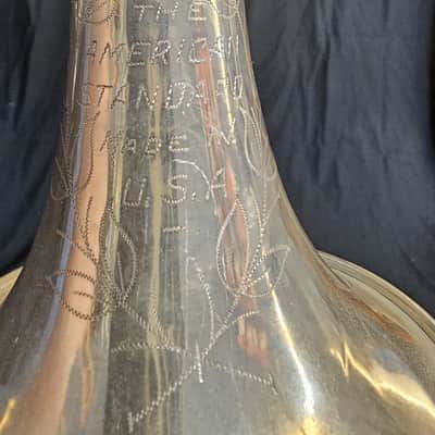 King made by H N White American Stndard Bb Cornet 1920 - silver plate image 4