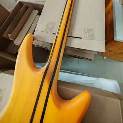 Left Handed 4 String Bass, Basswood Body, Maple Neck Through image 6