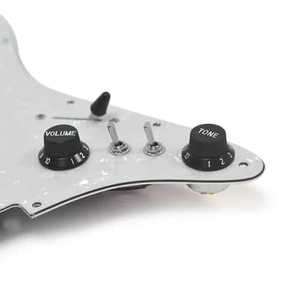 Red HH Guitar Strat Style Prewired Loaded Pickguard, Alnico Pickups image 4