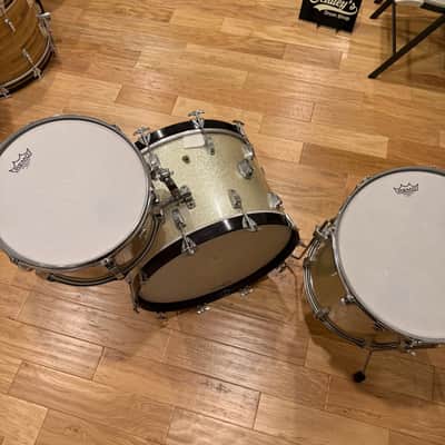 Vintage 60's Ludwig Maple 3-Piece 13/16/22 Drum Kit Set in Silver Sparkle (Rm4) image 12