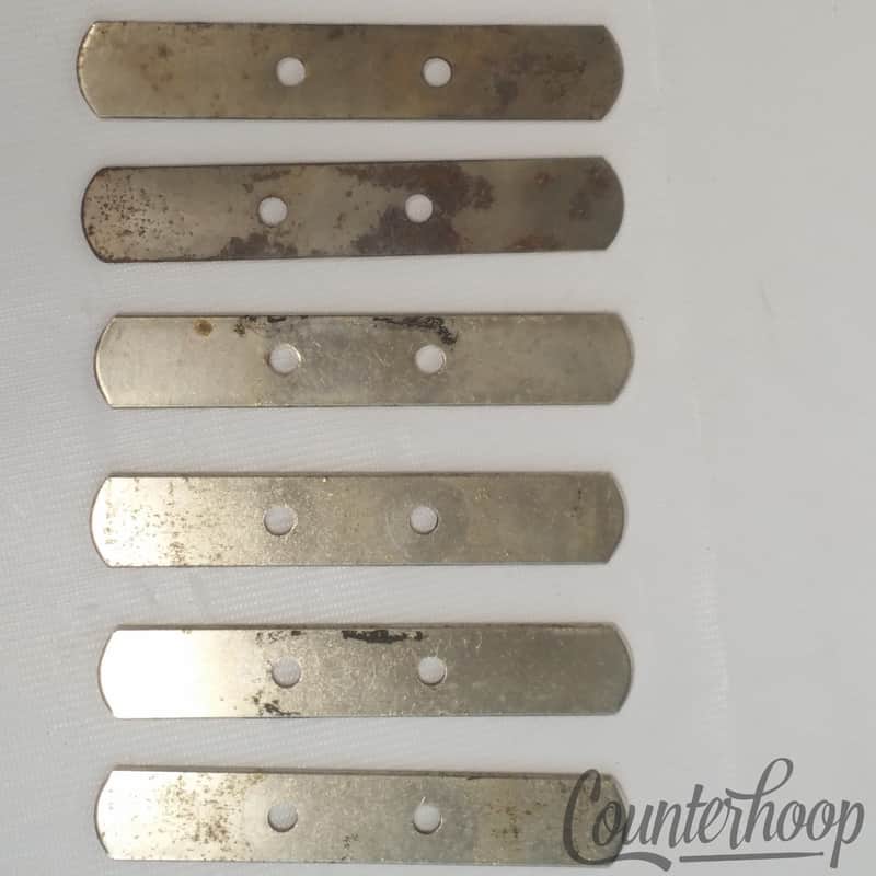 Slingerland/Leedy 6x Timbale Drum Lug Spacers Nickel Washer Brackets Vintage 50s image 1
