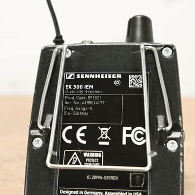 Sennheiser ew 300 IEM G3 Wireless IEM System - A Range NO POWER SUPPLY CG015L4 image 10