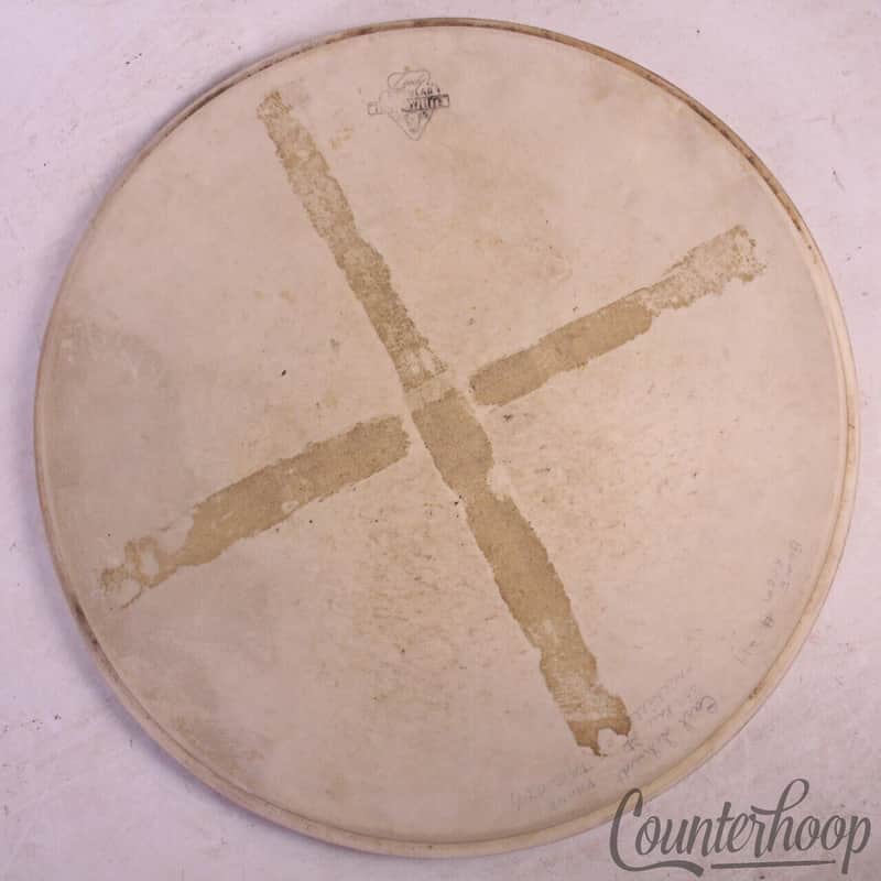 Leedy Regular Hardwhite Snare/Floor Tom 14"Calf Skin Drum Batter Head Vintage30s image 1