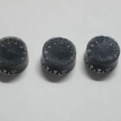 THREE lightly used genuine Gibson BLACK SPEED KNOBS (ONLY 3 of the 4 knobs from PRSK-010 set are for sale) from 2005 (see comparison pictures # 4,  # 5, and # 6 of bottom side) image 13