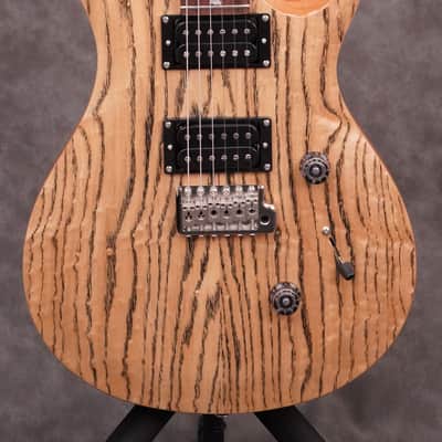 PRS SE "Exotic" Custom 24 Swamp Ash Burl Natural Finish - W/Setup & Bag image 3