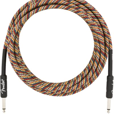Fender Festival Instrument/Guitar Cable Eco-Friendly Pure Hemp, RAINBOW 18.6' ft image 8