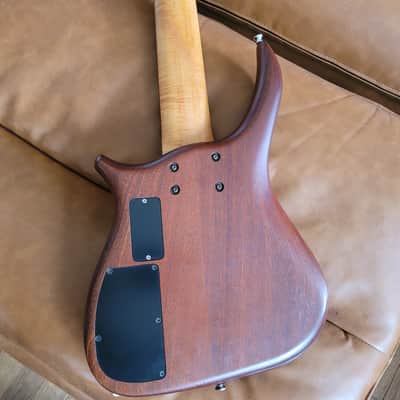 Rare U.S. Masters EP5J 5-String Bass – Natural Walnut Brown – USA Made – Active EQ – Figured Maple Neck – Gold Hardware image 16