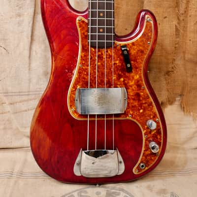 Fender Precision Bass 1960 - Red - Refin image 2