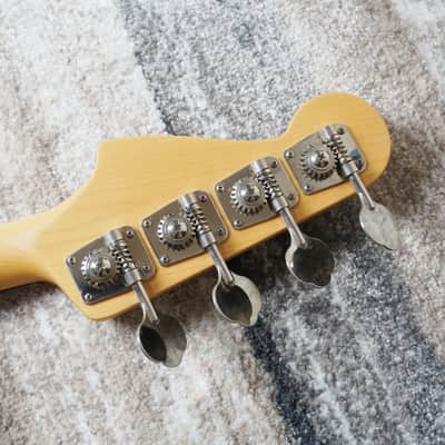 2013 Fender Japan Aerodyne Jazz Bass AJB Shoreline Gold Matching Headstock MIJ FSR Limited Color image 9