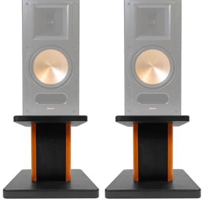 (2) 8” Wood Bookshelf Speaker Stands For Pair Klipsch RB-81 Bookshelf Speakers image 1