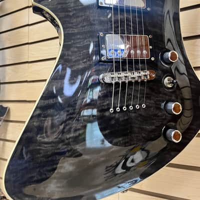 B.C. Rich Mockingbird Masterpiece electric guitar 2000's Black and Gray image 2