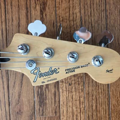 Fender "Squier Series" Standard Precision Bass Active with Rosewood Fretboard 1992 - 1996 - Black image 3