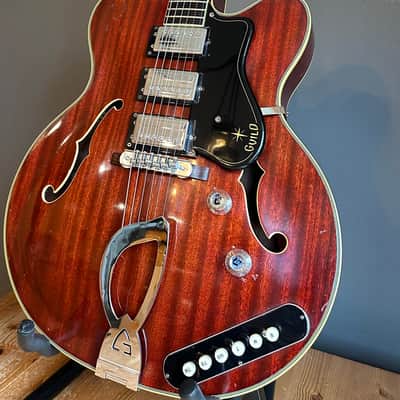 1962 GUILD SF-350 Stratford Starfire in Incredibly Rare All-Mahogany Cherry Finish image 1