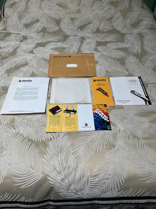 RARE Vintage 1970's Maestro Sound Odyssey Catalog, Still-Sealed Record, Price Lists, and Letter image 1