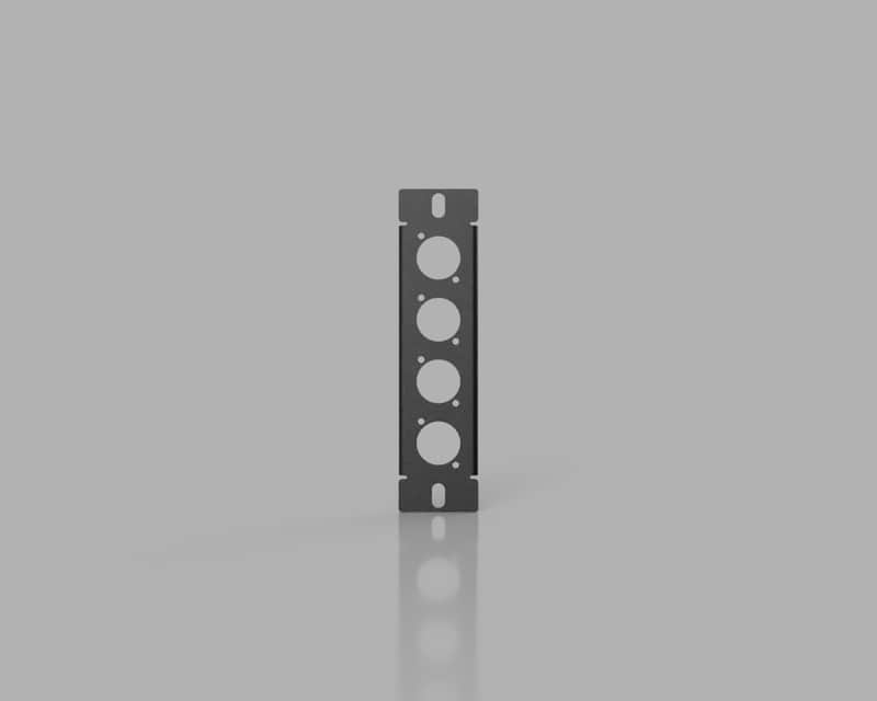 Freekie Audio 1 Module 4x D cut-out vertical (Black) image 1
