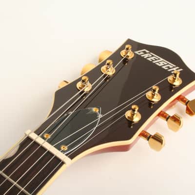 Gretsch Electromatic LTD Flame Okoume Broadkaster Double-Cut with Bigsby Rosewood Fingerboard Roundup Orange CYGC25030866 image 6