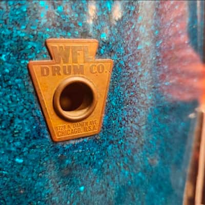 Ludwig WFL Drum Co. Tom 9x13" Marine Sparkle Pre- Serial late- 50's image 2