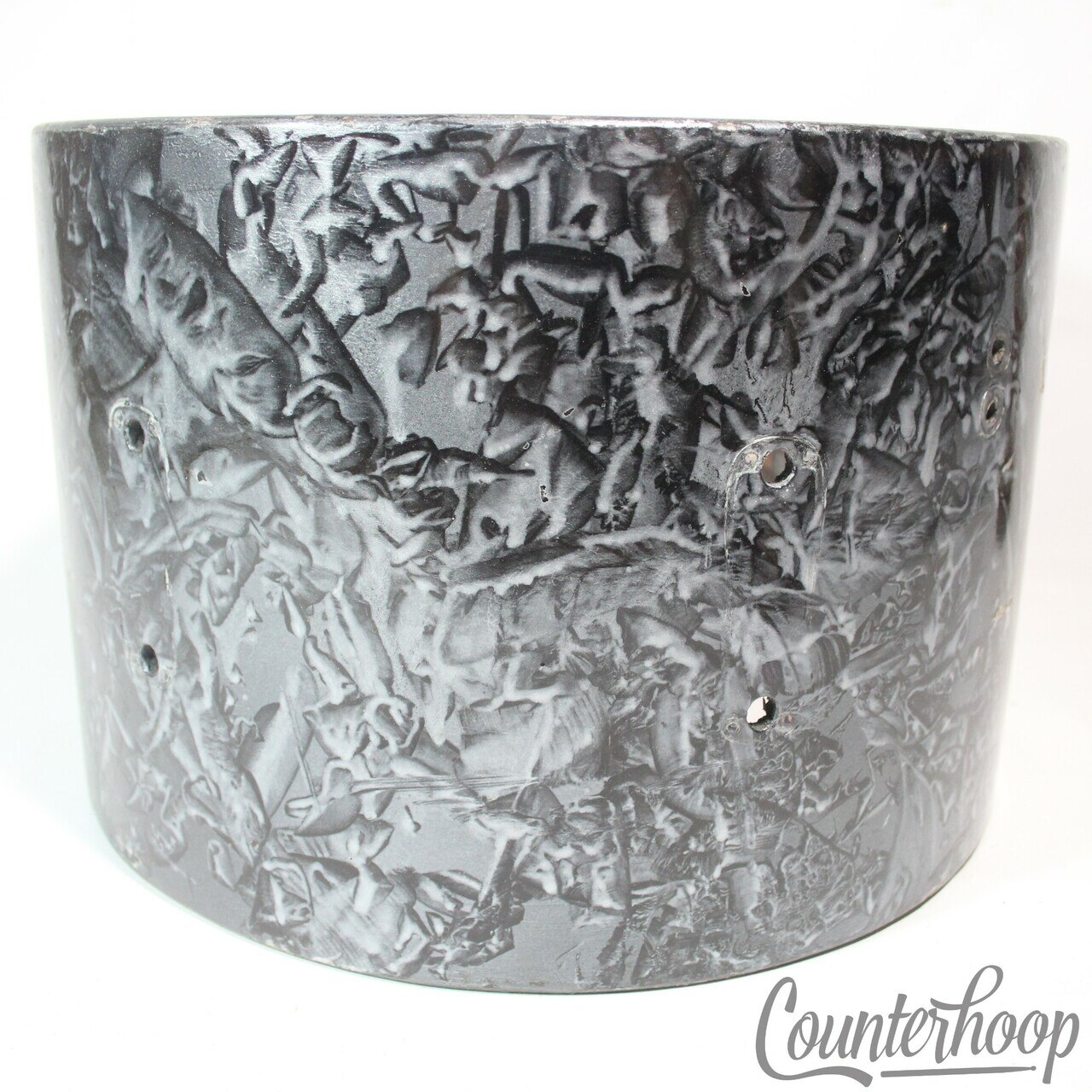 Slingerland 8x12"Tom Drum Shell 3Ply Maple Stage Band Black Diamond Pearl 60s 63 — main photograph