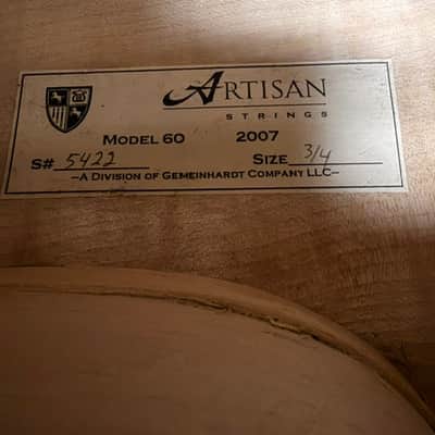 Artisan Strings Model 60 3/4 Cello 2007 SN 5422 image 2