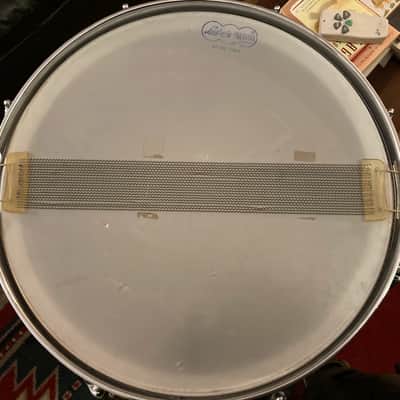 1968 Ludwig Acrolite Snare 5x14" Aluminum Snare Drum with Keystone Badge - Matte Aluminum image 4