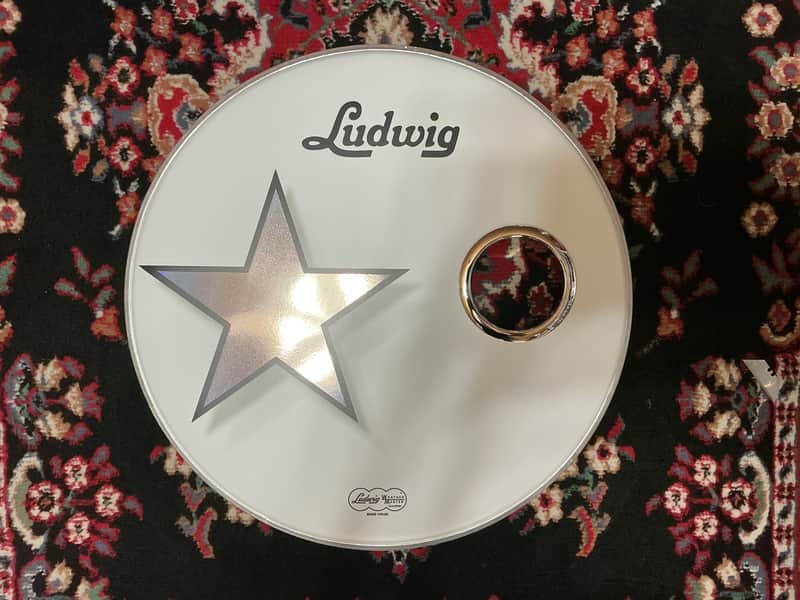 Remo Ringo Starr And His All-Starr Band 20” Bass Drum Head w/Holz 4” Chrome Mic Port image 1