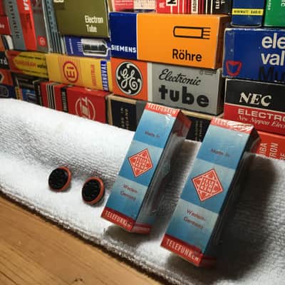 2x Rare TrueNOS SealedBox Telefunken EL84 6BQ5 ~ GrailVintage PowerAudio Tubes ~ Holographic Layered Tone Natural Mid Band Rich Lush Warmth Clear Resolve ~ Low Noise Premium Tube Era Metallurgy image 1