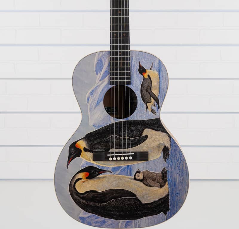 Martin 00L Biosphere IV Limited Edition Grand Concert Acoustic Guitar, Solid Spruce Top, Penguins image 1